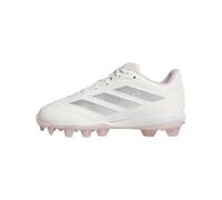 adidas Unisex-Kids Adizero Instinct 2.0 Molded Softball, Chalk White/Silver Metallic/Clear Pink, 2.5