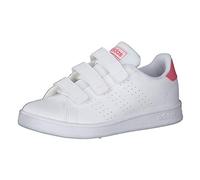 adidas Unisex Kids Advantage C Tennis Shoes, White Ftw Bla Rosrea Ftw Bla 000, 2 UK