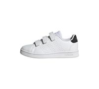 adidas Unisex Kids Advantage Court Lifestyle Hook-and-Loop Shoes, Cloud White / Core Black / Silver , 1 UK