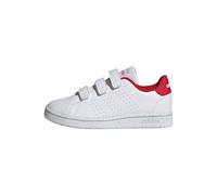 adidas Unisex Kids Advantage Lifestyle Court Hook-and-Loop Shoes, Cloud White/Cloud White/Scarlet, 11.5 UK Child