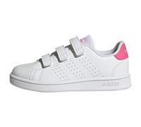adidas Unisex Kids Advantage Lifestyle Court Hook-and-Loop Shoes, Cloud White/Pulse Magenta/Quartz, 2 UK