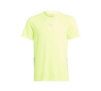 adidas Unisex Kids AEROREADY 3-Stripes Tee, Lucid Lemon/Reflective Silver, 7-8 Years