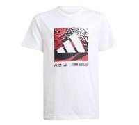adidas Unisex Kids Big Logo CAMO Graphic Tshirt, White, 9-10 Years