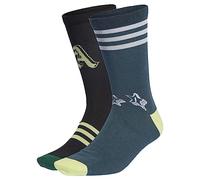 adidas Unisex Kids Brand Love Crew Socks 3 Pairs, Collegiate Green/Black/Arctic Night, 5-6 Years