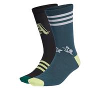 adidas Unisex Kids Brand Love Crew Socks 3 Pairs, Collegiate Green/Black/Arctic Night, 8.5-10