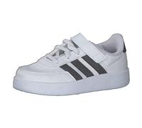 adidas Unisex Kids Breaknet Lifestyle Court Elastic Lace and Top Strap Shoes, Cloud white/core black/core black, 11 UK Child