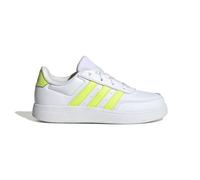 adidas Unisex Kids Breaknet Lifestyle Court Lace Shoes, FTWR White/hi-res Yellow/Beam Pink, 4.5 UK