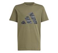 adidas Unisex Kids CAMO Graphic Tshirt, Olive strata, 11-12 Years