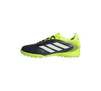 adidas Unisex Kids COPA Pure III League Turf Football Boots Kids, Core Black/Cloud White/Lucid Lemon, 4.5 UK