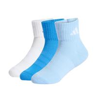 adidas Unisex Kids CUSHIONED SPORTSWEAR ANKLE SOCKS 3 PAIR PACK, glow blue/white/ray blue, 3-4 Years