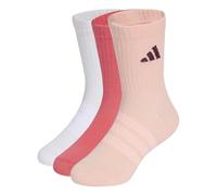 adidas Unisex Kids Cushioned Sportswear Crew Socks 3 Pair Pack Socks, Pure Turbo/white/haze coral, 4-5 Years