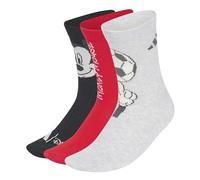 adidas Unisex Kids Disney Mickey Mouse Socks Socks, black/pure ruby/light grey heather, 4-5 Years