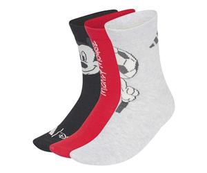adidas Unisex Kids Disney Mickey Mouse Socks Socks, black/pure ruby/light grey heather, M