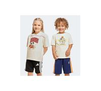 adidas Unisex Kids Disney Mickey Mouse TEE, Off White/Pure Ruby/Black, 4-5 Years