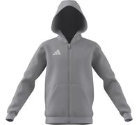 adidas Unisex Kids Entrada26 Full Zip Hoodie Kids, team light grey/white, 11-12 Years