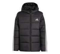 adidas Unisex Kids ESSENTIALS 3 STRIPES PADDED JACKET, black/black/white, 15-16 Years