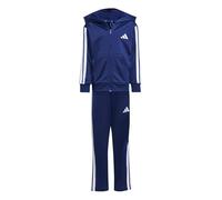 adidas 3 Stripe Poly Tracksuit 5-6 Years Blue