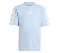 adidas Unisex Kids Essentials 3 Stripes Sleeve T-Shirt, Glow Blue/White, 5-6 Years