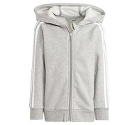 adidas Unisex Kids Essentials 3-Stripes Zip Hoodie, medium grey heather/white, 5-6 Years
