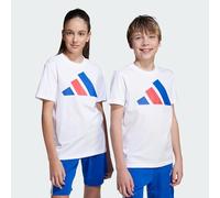 adidas Unisex Kids Essentials Big Logo T-Shirt, White/Royal Blue/red, 9-10 Years