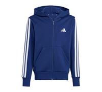 adidas JUNIOR BOYS AND GIRLS JUNIOR ESSENTIALS FULL ZIP HOODIE 9-10Y Dark Blue/White