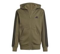 adidas Unisex Kids ESSENTIALS FULL ZIP HOODIE, olive strata/black, 9-10 Years
