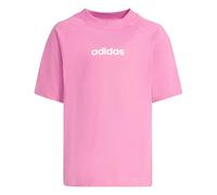 adidas Unisex Kids Essentials Linear Logo Shirt, Pink Fusion/White, 6-7 Years