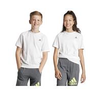 adidas Unisex Kids Essentials Small Logo Cotton Short Sleeve T-Shirt, 9-10 Years White/Black