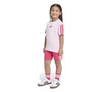 adidas Unisex Kids Essentials Small Logo Stripes Set Track_Suit, clear pink/power pink, 6-7 Years