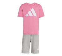 adidas Unisex Kids ESSENTIALS T-SHIRT SET, pink fusion/white, 6-7 Years