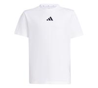 adidas Sportswear Junior Boys Essentials T-Shirt - White, White/Black, Size 11-12 Years White/Black