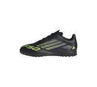 adidas Unisex Kids F50 Club Turf Football Boots Kids, core Black/Iron met./Lucid Lemon, 5 UK