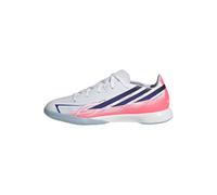 adidas Unisex Kids F50 Hyperfast League Indoor Football Kids Shoes, FTWR White/Solar Purple/Solar Turbo, 4 UK
