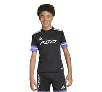 adidas Unisex Kids F50 Jersey Short Sleeve Kids, Black/Purple Rush, 11-12 Years
