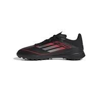 adidas Unisex Kids F50 League Football Boots Turf Kids, Core Black/Iron Metallic/Lucid Red, 2 UK