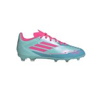 adidas Unisex Kids F50 League Messi Firm Multi Ground Trainers, Flash Aqua Lucid Pink Lucid Cyan, 4 Big Kid