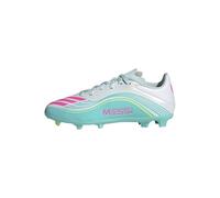 adidas Unisex Kids F50 Messi League Firm Ground/Multi Ground Football Boots Kids, FTWR White/Lucid Pink/Flash Aqua, 5.5 UK
