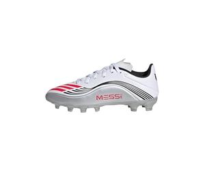adidas Unisex Kids F50 Messi League Multi Ground Football Boots Kids, FTWR White/Lucid red/Silver met., 4.5 UK