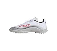 adidas Unisex Kids F50 Messi League Turf Football Boots Kids, Cloud White/Lucid Red/Silver Metallic, 3 UK