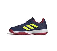 adidas Gamespec Kids Tennis Shoes, Dark Blue/Lucid Lemon/FTWR White, 4.5 UK Child