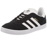 adidas Unisex Kids' Gazelle J Gymnastics Shoes, Black (Core Black/Ftwr White/Gold Met.), 6 UK