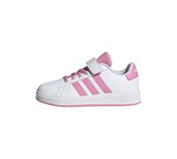 adidas Unisex Kids Grand Court 2.0 Shoes Kids Tennis Shoes, FTWR White Bliss Pink Core Black, 13.5 UK Child