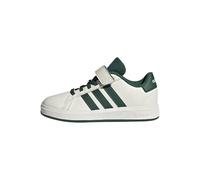 adidas Unisex Kids Grand Court 2.0 Shoes Kids Tennis Shoes, Off White Collegiate Green Core Black, 1 UK Child