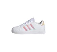 adidas Unisex Kids Grand Court Lifestyle Lace Tennis Shoes, Cloud White / Iridescent / Cloud White, 5 UK