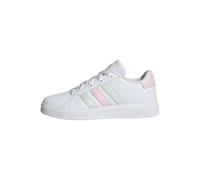 adidas Unisex Kids Grand Court Lifestyle Tennis Lace-Up Shoes, Cloud White/Crystal Jade/Clear Pink, 5.5 UK