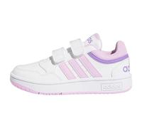 adidas Unisex Kids Hoops Lifestyle Basketball Hook-and-Loop Shoes, Cloud White/Lilac/Violet Fusion, 2 UK