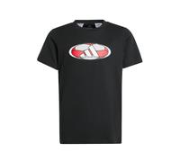 adidas Unisex Kids House of TIRO Color Block Graphic Tshirt, Black, 7-8 Years