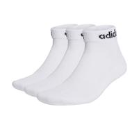 adidas Sportswear Unisex 3 Pack Cushioned Linear Ankle Socks - White, White, Size Xs, Men White