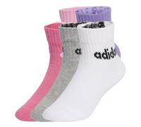 adidas Unisex Kids LINEAR KIDS ANKLE SOCKS 5pP, True Pink/Pink Fusion/Violet Fusion/Medium Grey Heather, 6-7 Years