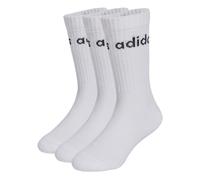 adidas Unisex Kids LINEAR KIDS CREW 3 PAIRS PER PACK SOCKS, white/white/white, 3-4 Years